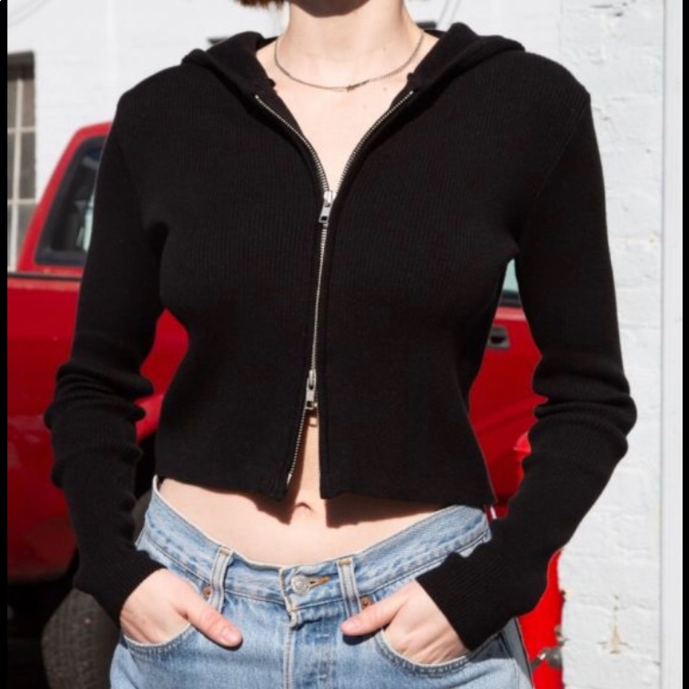 brandy melville black arden hoodie